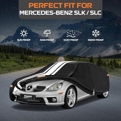 Kayme Heavy Duty Car Cover Custom Fit for Mercedes-Benz SLK/SLC Class