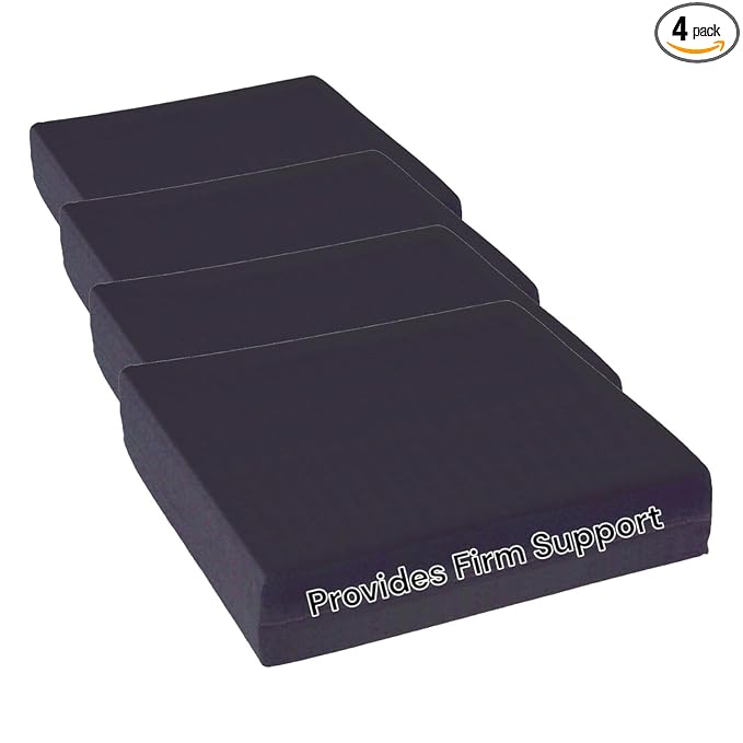 Essential Medical Supply Rehab 1 Cushion with Higher Density for Additional Support, 18 Inch X 16 Inch X 2 Inch (Pack of 4)
