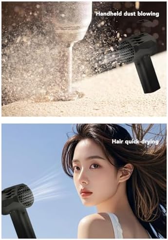 Dpofirs Portable Handheld Turbo Fan 240kmh | 4000mAh Jet Dryer Blower with Brushless Motor 64mm Duct for Car Drying Cleaning Snow Removal