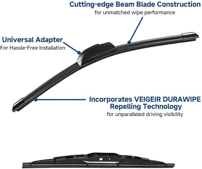 3 Pack Windshield Wiper Blades Compatible with 2007-2016 Jeep Compass Original Factory Quality Front Rear Wipers Blade Set for My Car - 22"/20"/11"
