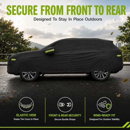 Car Cover for Toyota RAV4, Waterproof with Door Zipper