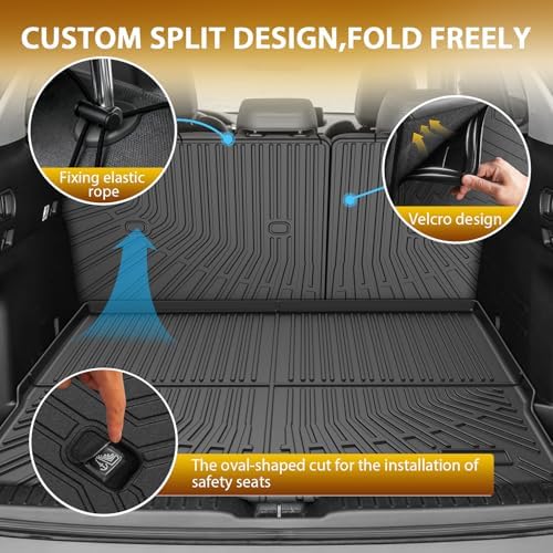 Powerty Floor Mats for Mazda CX-50 Gas 2023-2026 2027, All Weather 3D TPE Anti-Slip Trunk Cargo Liner Seat Back Covers Protectors Full Set Car Accessories