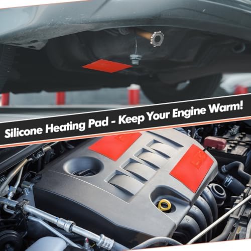 Threlaco 4 Pcs Engine Heater 4 x 5in 120V 150W Silicone Oil Pan
