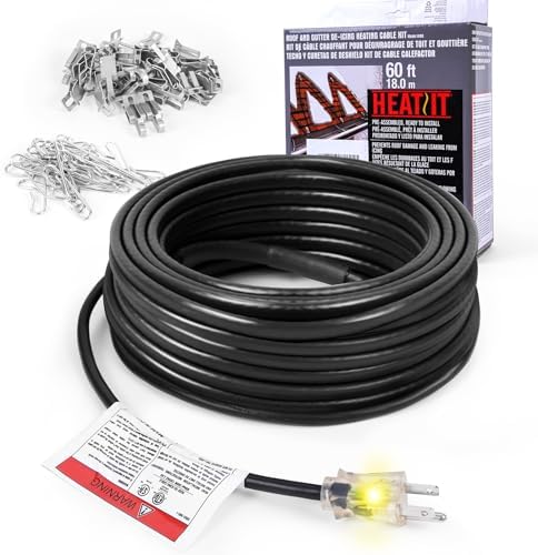 HEATIT HIRD 100 feet 5 Watts Per Foot Roof & Gutter Snow De-Icing Cable