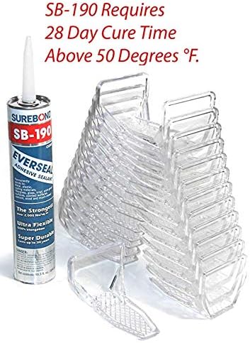 Deuce Snow Guards for Metal Steel Corrugated Roof (25 Pieces with Adhesive) (Clear)