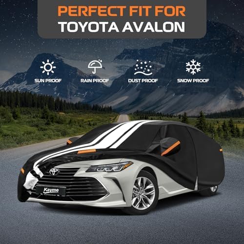Kayme Waterproof Car Cover for Toyota Avalon (1994-2022) Heavy Duty