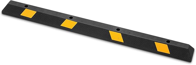 VEVOR Parking Stopper, 72 Inch Heavy Duty Parking Aid for Garage, Rubber Curb Garage Floor Stopper with Reflective Strips, Vehicles Gadgets for Cars Vans Trucks Tire Wheel Guide Block Stops Bumpers