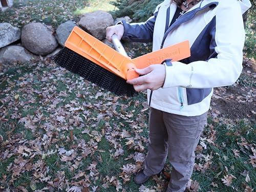 Roof Brush + Snow Rake All-in-One Tool | Clear, Leaves, Snow & Debris Fast | 22ft Reach | Adjustable for Valleys | Year-Round Roof Cleaning Broom & RoofRake | Lightweight, Easy to Use, US Made