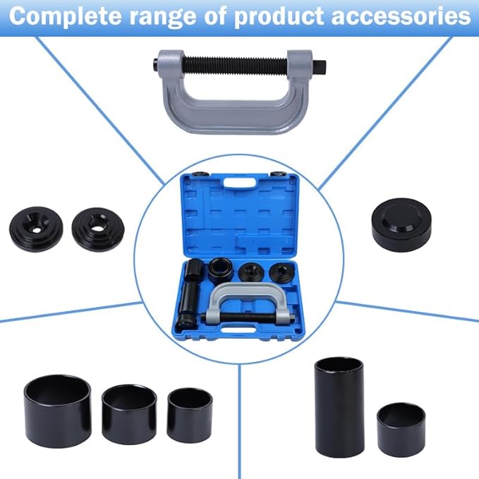 Ball Joint Removal Tool Kit,10PC Ball Joint Press Kit for Most 2WD 4WD Cars and Light Trucks(Blue)