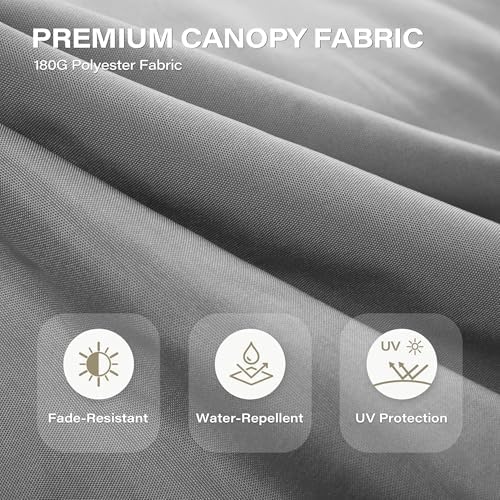 LAUSAINT HOME 13x11 Gazebo Canopy with Netting & Double Roof