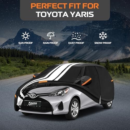 Kayme Heavy Duty Car Cover Custom Fit for Toyota Yaris (2003-2026)