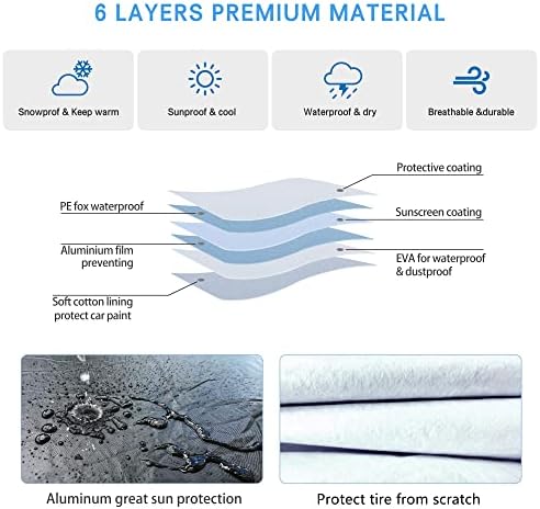 MORNYRAY Tire Covers 4 Pack,Waterproof Anti-UV Snow Sun Rain Tire Covers for RV,Truck, SUV, Trailer, Camper.