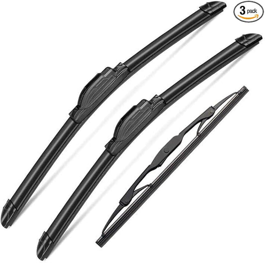 3 Wipers Set for Hummer H2 2003 2004 2005 2006 2007 2008 2009, Original Equipment Windshield Wiper Blades Front - 16"+16" with 10 Inch Rear Windshield Wiper Blade (Pack of 3) J- HOOK
