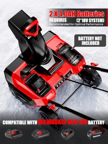 21" Cordless Snow Blower Compatible with Milwaukee M18 Battery (Tool Only)