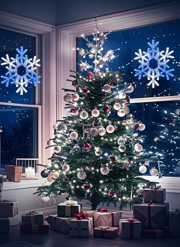Brightown Christmas Lights Outdoor, 72 LED 20" Folding Big Snowflake Lights