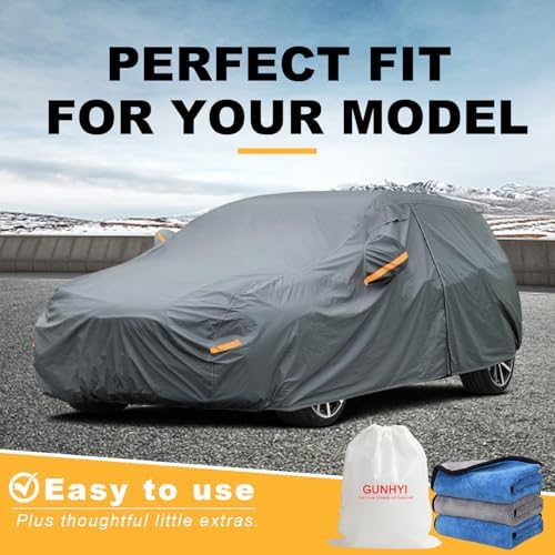 GUNHYI Premium Car Cover Custom Fit Infiniti Q30, 16 Layers Heavy Duty Car Cover Waterproof All Weather with Zipper Door for Sun Rain Snow Dust Uv Protection