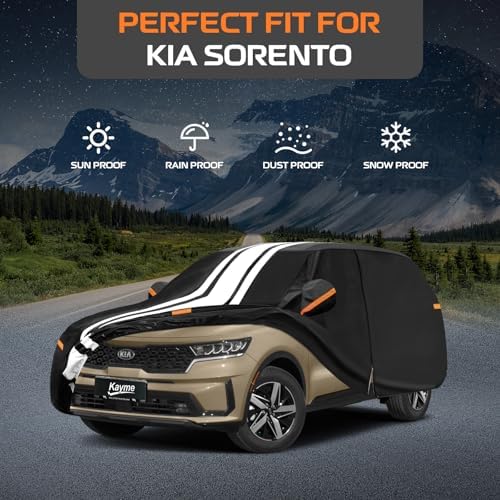 Kayme Heavy Duty Car Cover Custom Fit for Kia Sorento (2002-2026)