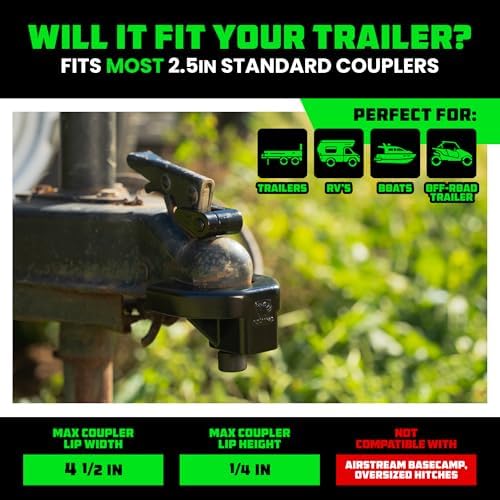 Rhino USA Trailer Coupler Lock Kit (2-5/16in Trailers) - Anti-Theft Steel