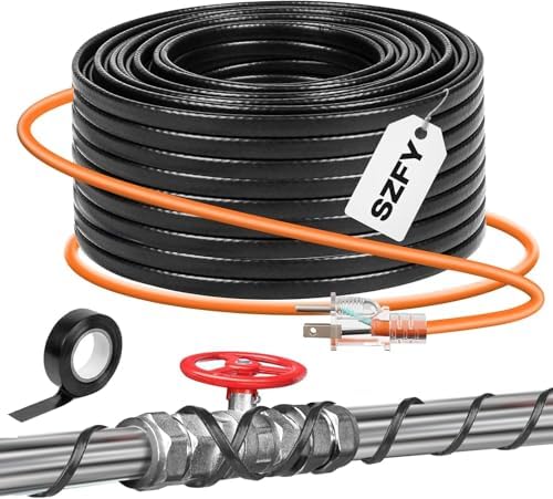 3FT~200FT Heat Tape for Water Pipes -40°F Deicing Pipe Heat Cables for Roof (80FT)