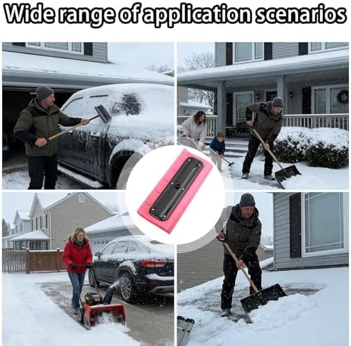 Foam Head Roof Snow Rake, Snow Roof Rake Head,S-Shape Extra-Wide 15.7-Inch Scratch-Free Foam Broom Scraper, Snows Foams Broom Scraper Pusher Lightweight No-Scratch Snows Brush for Vehicles (2Pcs)