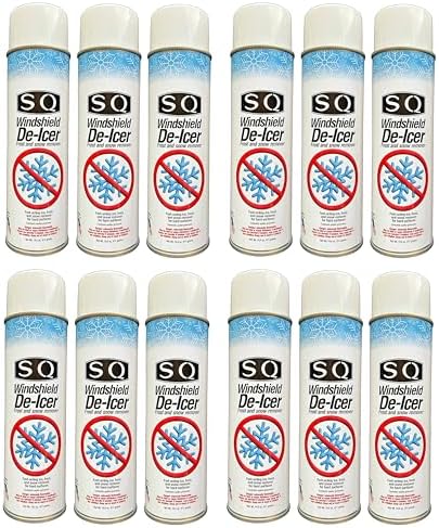 SQ Windshield De-Icer Frost and Snow Remover, 14.5 oz per can (1)