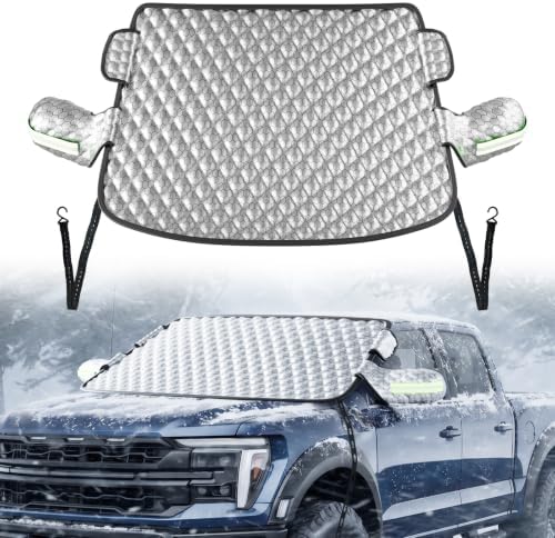 Windshield Cover for Ice and Snow, Thick Padded Graphene, L