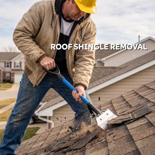 Roof Shingle Removal Shovel 28 Inch Short D Handle Carbon Steel Tool