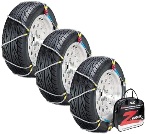 SCC Z-547 Z-Chain Extreme Performance Cable Tire Traction Chain, Silver, Set of 2 (Pack of 3)