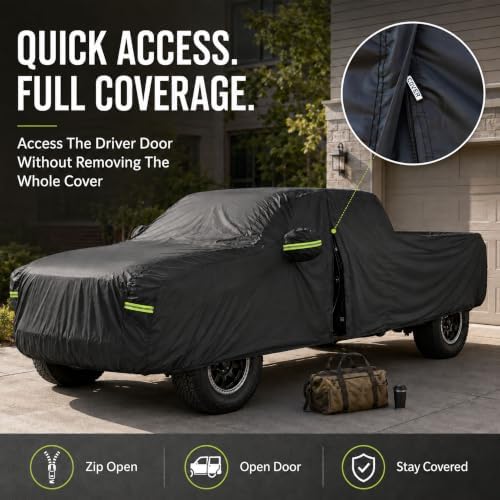 Waterproof Pickup Truck Cover, All Weather Outdoor Protection