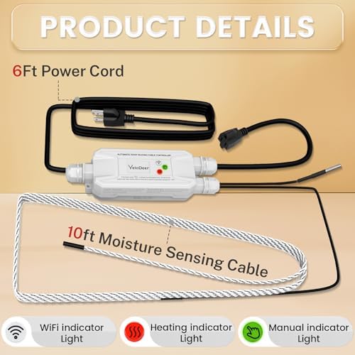 WiFi 110V~120V Smart Roof DeIcing Cable Temperature Controller