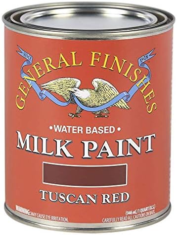 General Finishes Water Based Milk Paint, 1 Quart, Tuscan Red
