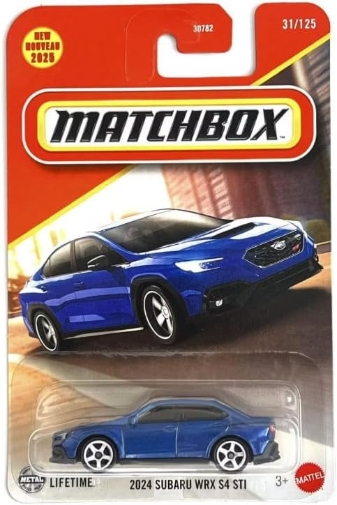 Matchbox 2024 Subaru WRX S4 STI [Blue] 31/125, 1:64 Scale Diecast Toy Vehicle