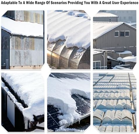 Reinforced Roof Snow Rake, Extendable Aluminum Handle
