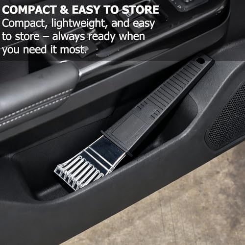 Gardenised 1-pc Car Window & Windshield Ice Scraper Tool for Snow & Ice Removal Vehicle Accessory with Comfortable Non-Slip Grip Handle for Quick Easy & Safe Winter Cleaning for Trucks Vans and SUVs