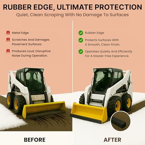 SIMOND STORE Rubber Cutting Edge for Snow Plow –Heavy Duty 60" x 4" x 0.75"