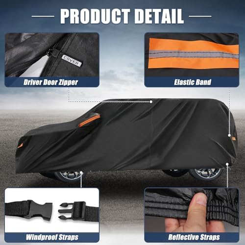 X AUTOHAUX Waterproof Full Car Cover for Kia Soul 2009-2025 210D-PU