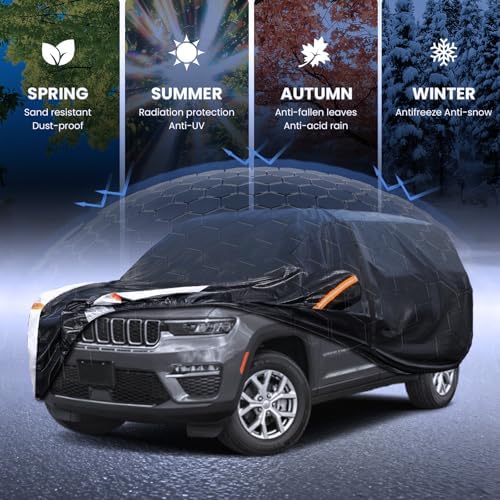 Multi-Layer Car Cover Custom Fit for Jeep Grand Cherokee Long