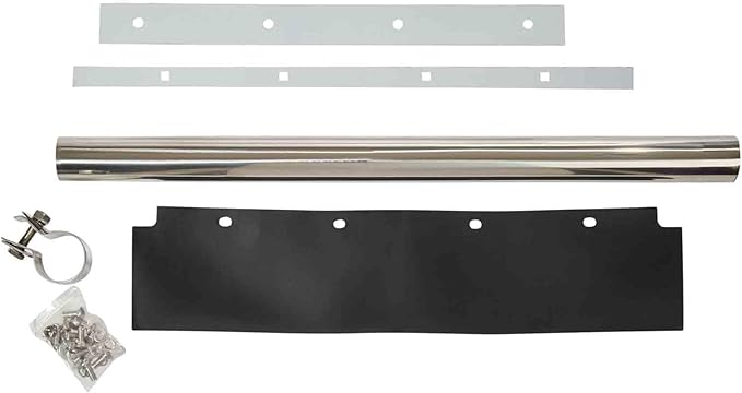 Mytee Products 24"x24" Stainless Steel Quarter Fender for Semi Truck - Mounting Tube Bracket Kit Included - Accessories for Kenworth Freightliner Peterbilt