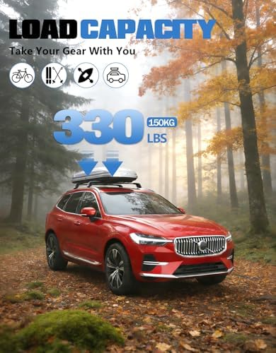 FengYu 330lbs Lockable Roof Rack Cross Bars for Volvo XC60 XC-60 2018-2026