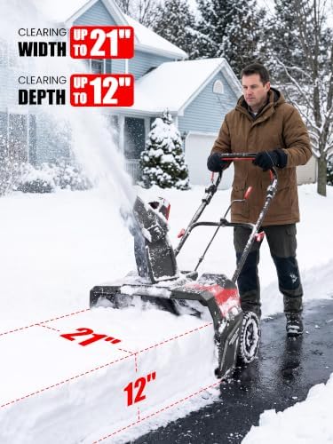 21" Cordless Snow Blower Compatible with Milwaukee M18 Battery (Tool Only)
