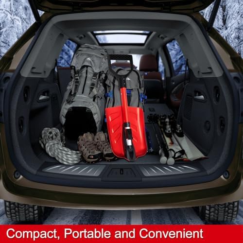 SnowPro Snow Shovel for Car, Fast Folding and Telescoping Design for Emergency Snow Removal - Compact Snow Shovel Kit - Collapsible and Portable Utility Shovel for Camping Hiking
