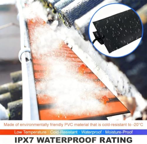 Outdoor Electric Snow Melting Mats for Roof Gutters,Flexible De-Icing Pad