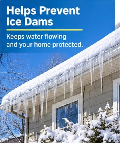 Bangerz Sunz Snow & Ice Melt Tablets 14lb, Roof Melt 60 Tablets, Calcium Chloride Pucks for Roofs and Gutters, Ice Dam Remover, Roof Deicer Tablets
