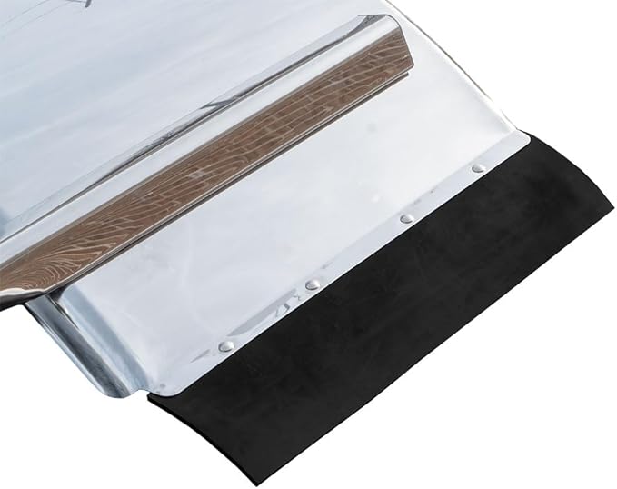 Mytee Products 24" x 29" Heavy-Duty Stainless Steel Quarter Fenders with Triangle Support Bracket, Polished Finish, Set of 2 for 18-Wheelers, Semi-Trailers & Class 8 Trucks
