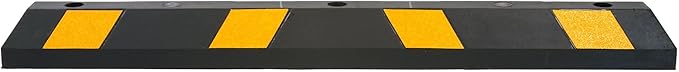Guardian 4' Parking Stopper for Garage, Rubber Curb, Mounting Holes