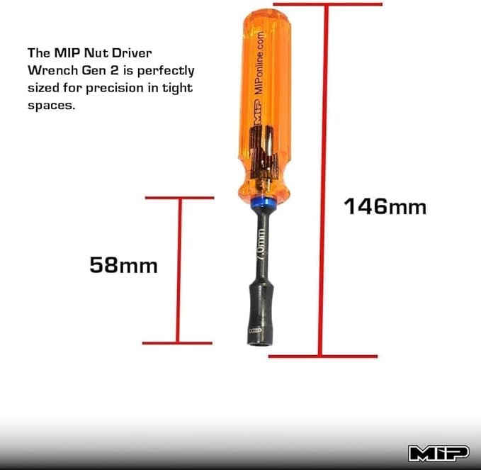 MIP Metric 3 Pack Hex Driver Wrench Set - Precision Drivers Miniature Screwdriver RC Tools (Hex Nut Driver Tool Kit)