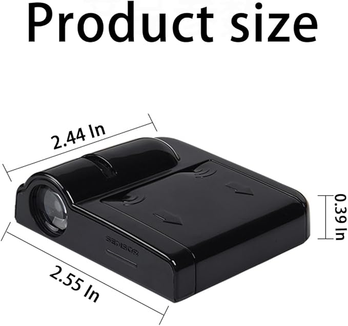 2Pcs Universal Car Door Lights Logo Projector, Auto Door Projection Wireless LED Welcome Courtesy Light, Welcome Ghost Shadow Lamp Vehicle Accessories Fit for Most Cars (Style C)