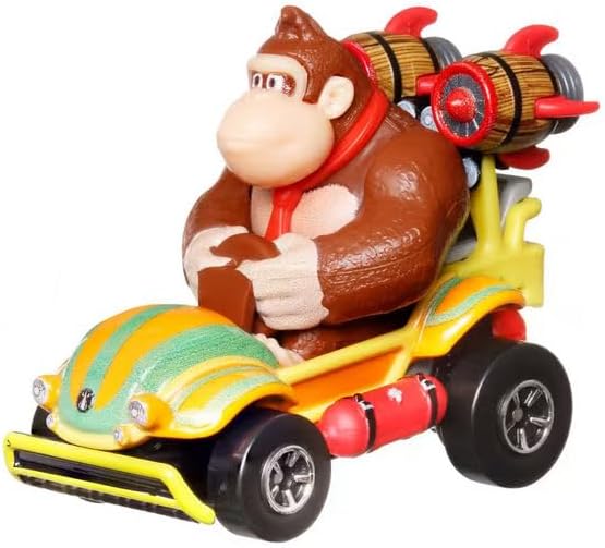 Hot Wheels Super Mario Bros. Movie Character Cars 4‑Pack Bundle, Mario, Toad, Koopa & Donkey Kong, Die‑Cast 1:64 Scale Vehicles, Ages 3+
