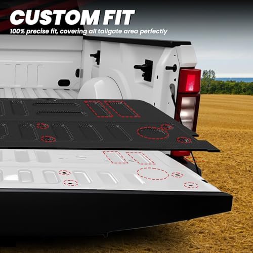 LASFIT Tailgate Mat for 2022 2021-2017 Ford Super Duty F250 F350 F450