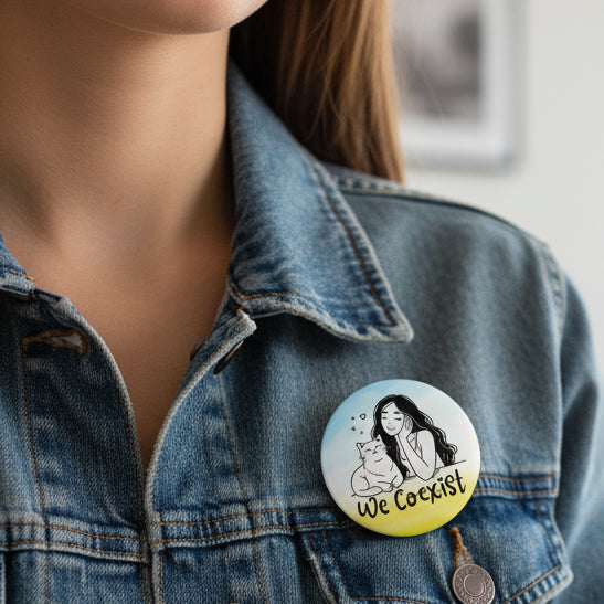 We Coexist Pinback Button